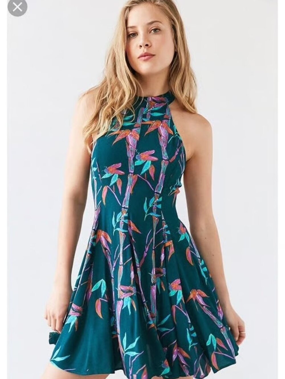 Kimchi Blue Urban Outfitters Halter Dress Tropical